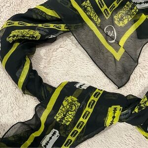 Alexander McQueen Black and Yellow Scarf